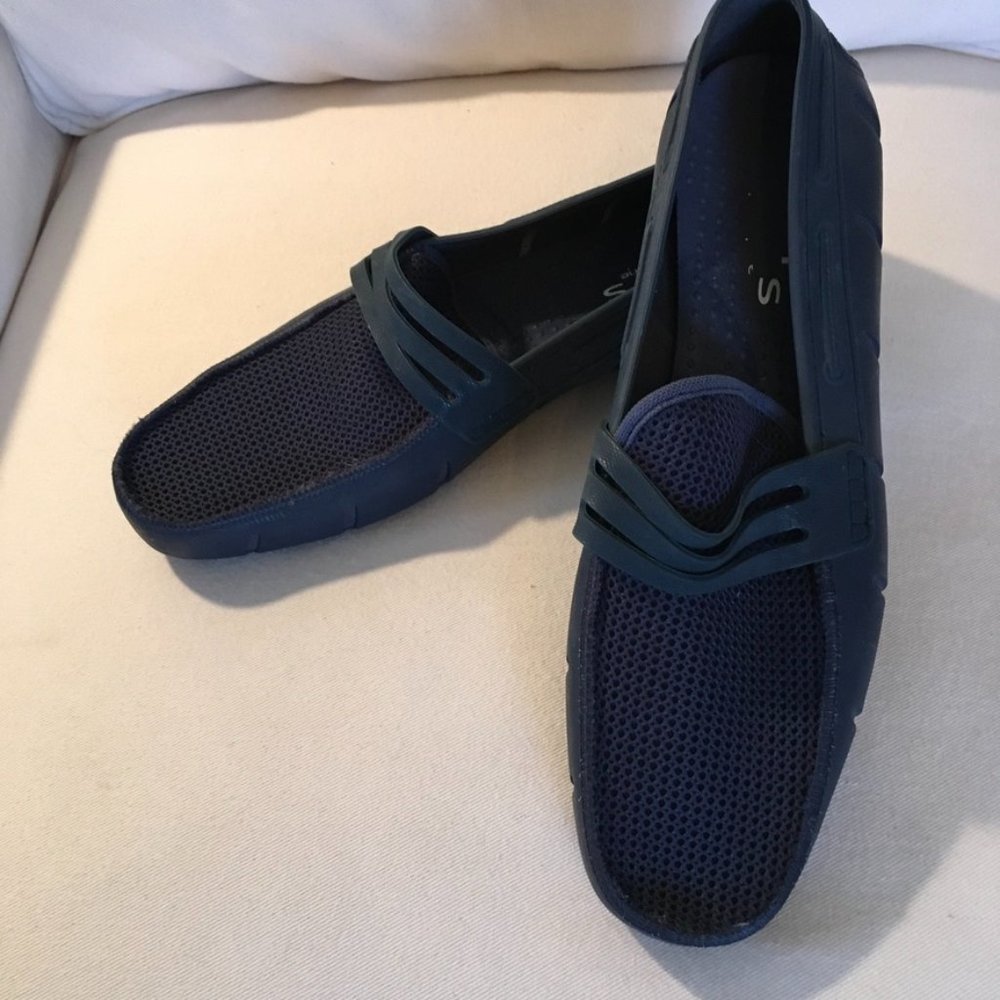 Robert Wayne Men's Blue Croc Loafer's